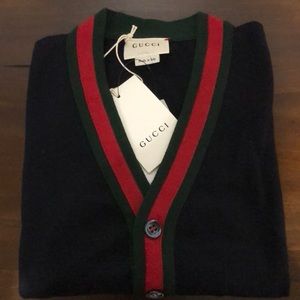 Gucci Children’s cotton cardigan with Web
